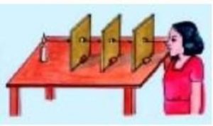 प्रकाश सीधी रेखा में चलता है